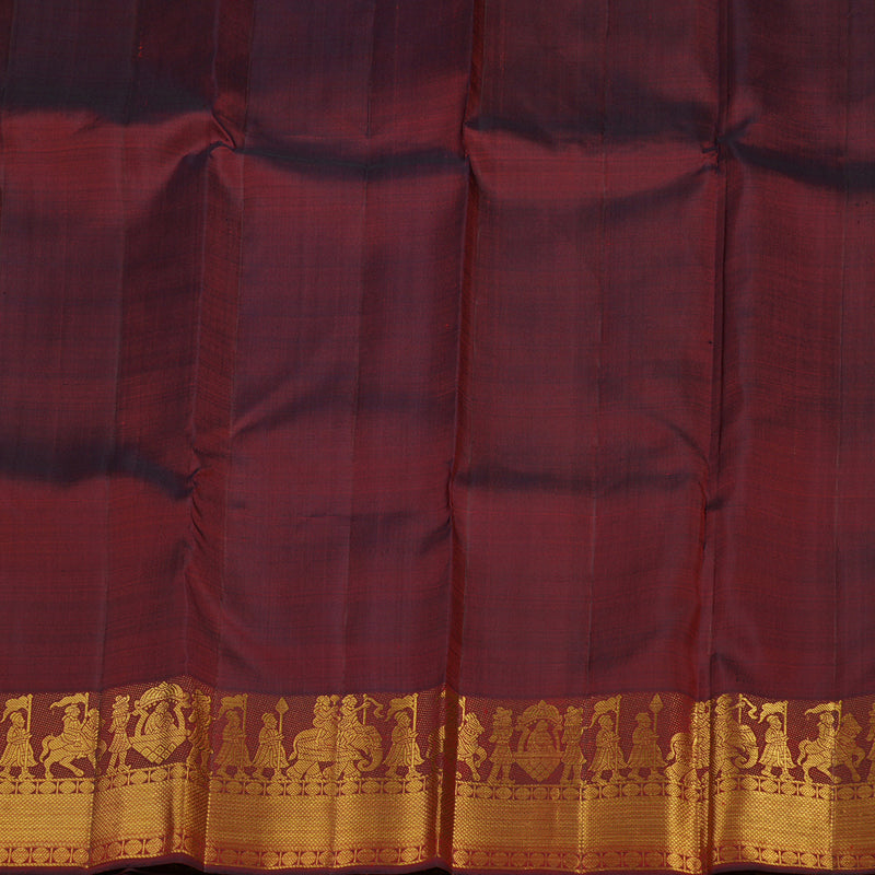Hayagrivas Handloom Araku Maroon Kanjivaram Silk Saree KBE1475J6-1