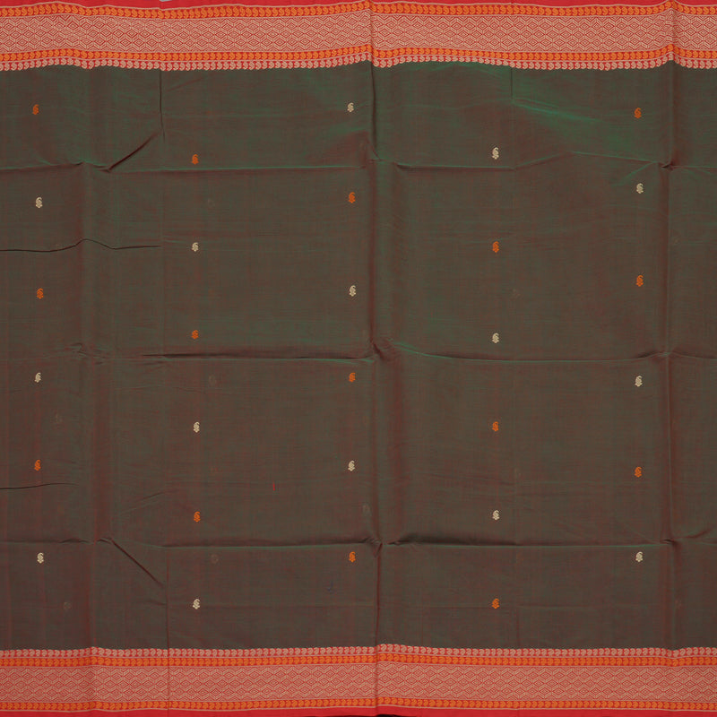 Hayagrivas Manthalir Pure Cotton Saree with Red Border KBE1476J1-2