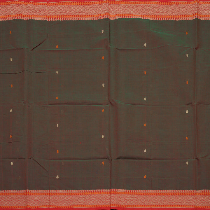 Hayagrivas Manthalir Pure Cotton Saree with Red Border KBE1476J1-2