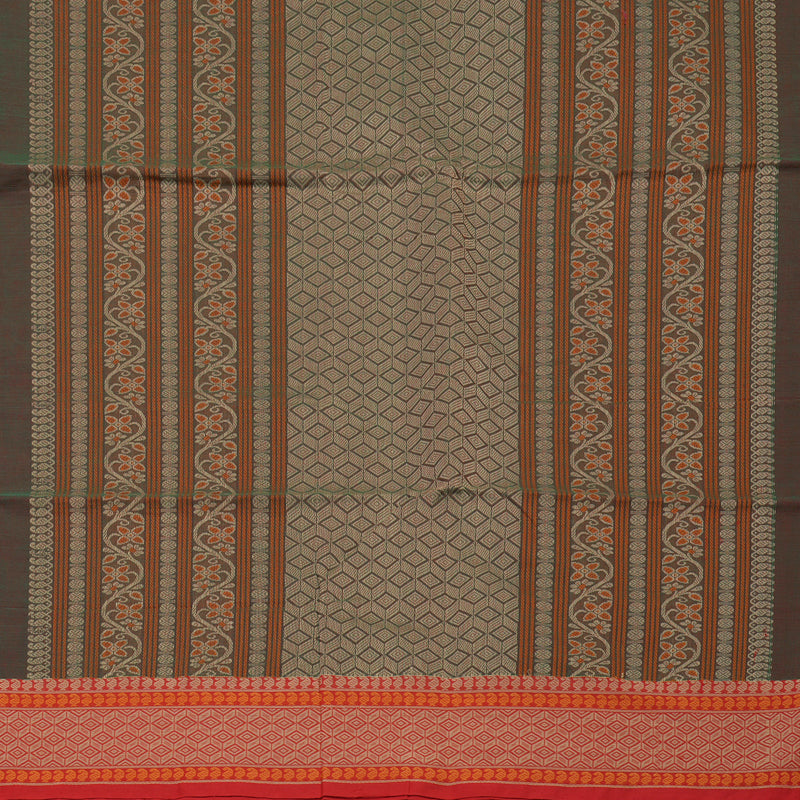 Hayagrivas Manthalir Pure Cotton Saree with Red Border KBE1476J1-2