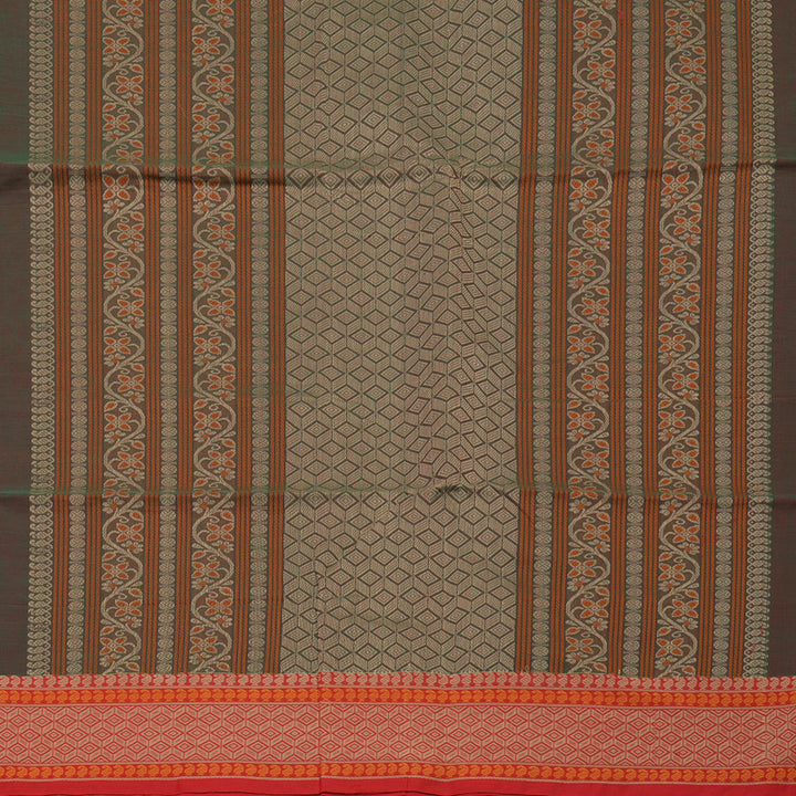 Hayagrivas Manthalir Pure Cotton Saree with Red Border KBE1476J1-2