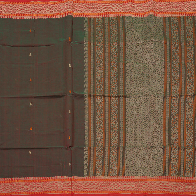 Hayagrivas Manthalir Pure Cotton Saree with Red Border KBE1476J1-2