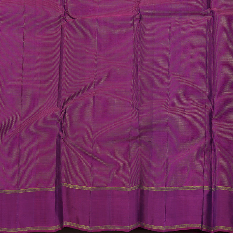 Hayagrivas Handloom Midnight Blue Kanjivaram Silk Saree with Wine Purple Border KBE1482J1-1