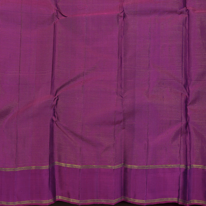 Hayagrivas Handloom Midnight Blue Kanjivaram Silk Saree with Wine Purple Border KBE1482J1-1