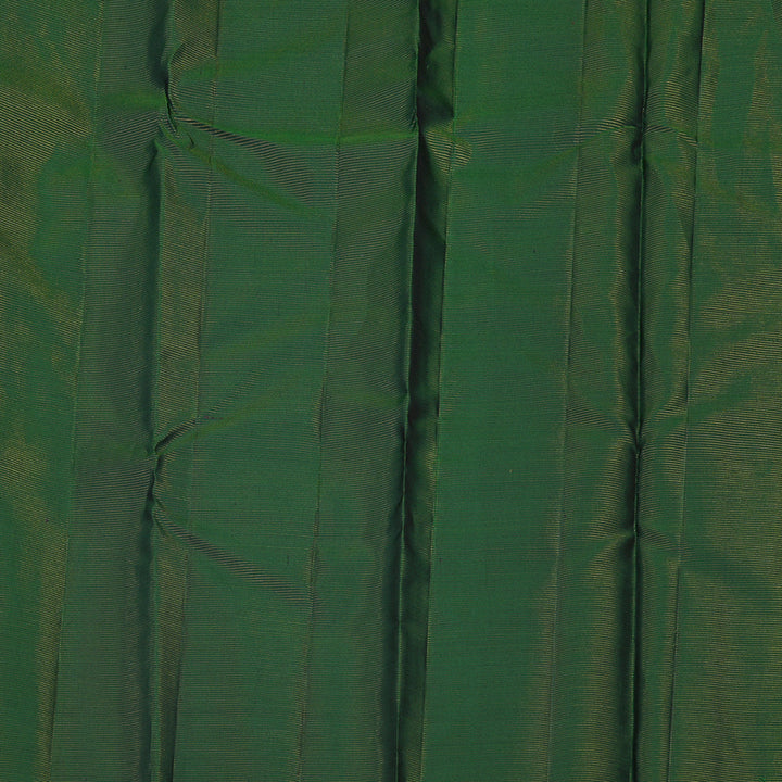 Hayagrivas Handloom Dark Green Kanjivaram Silk Saree KBE1482J14-4