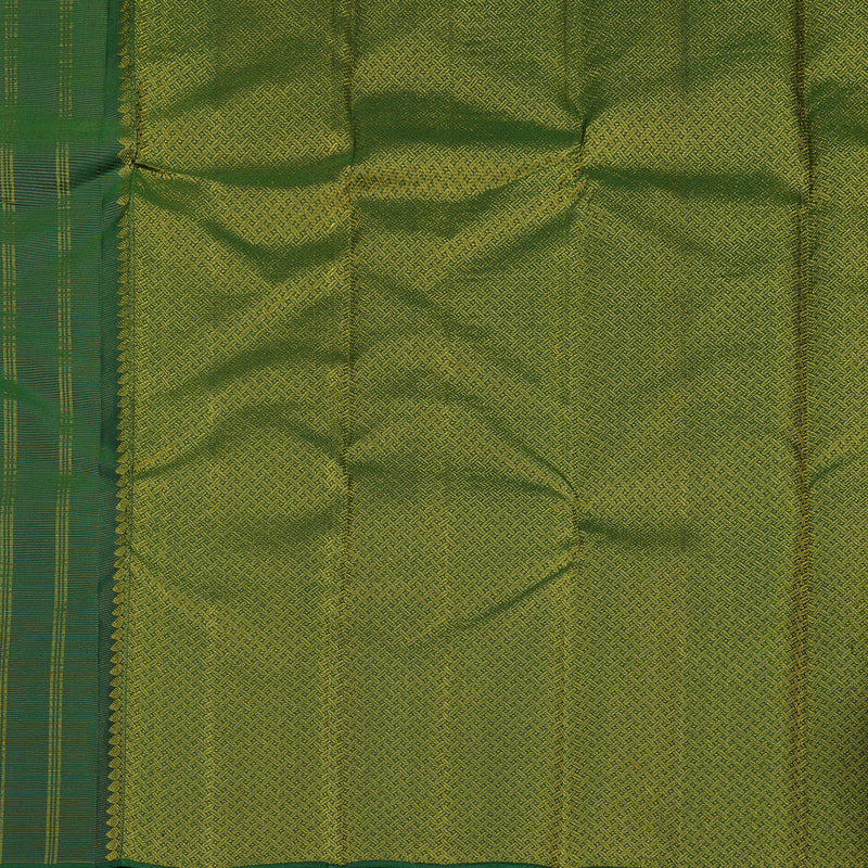 Hayagrivas Handloom Dark Green Kanjivaram Silk Saree KBE1482J14-4