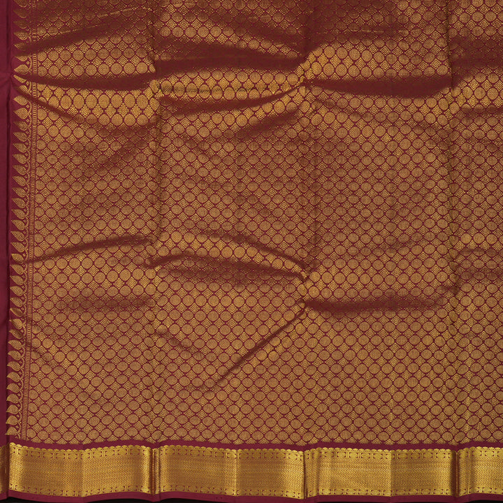 Hayagrivas Paalum Pazhamum Checks Kanjivaram Silk Saree with Maroon Blouse & Pallu KBE1482J8-4