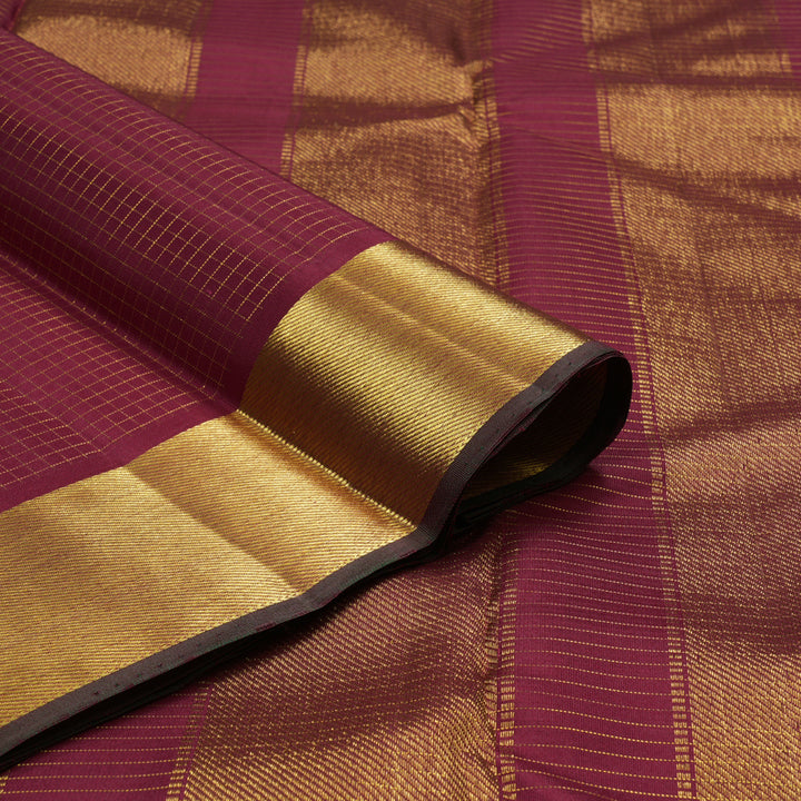 Hayagrivas Handloom Koorai Araku Maroon Kanjivaram Silk Saree KBE1482J9-1