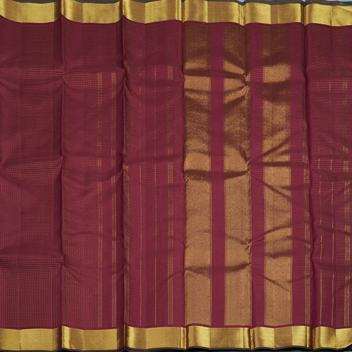 Hayagrivas Handloom Koorai Araku Maroon Kanjivaram Silk Saree KBE1482J9-1
