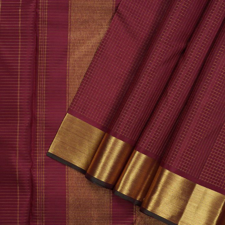 Hayagrivas Handloom Koorai Araku Maroon Kanjivaram Silk Saree KBE1482J9-1