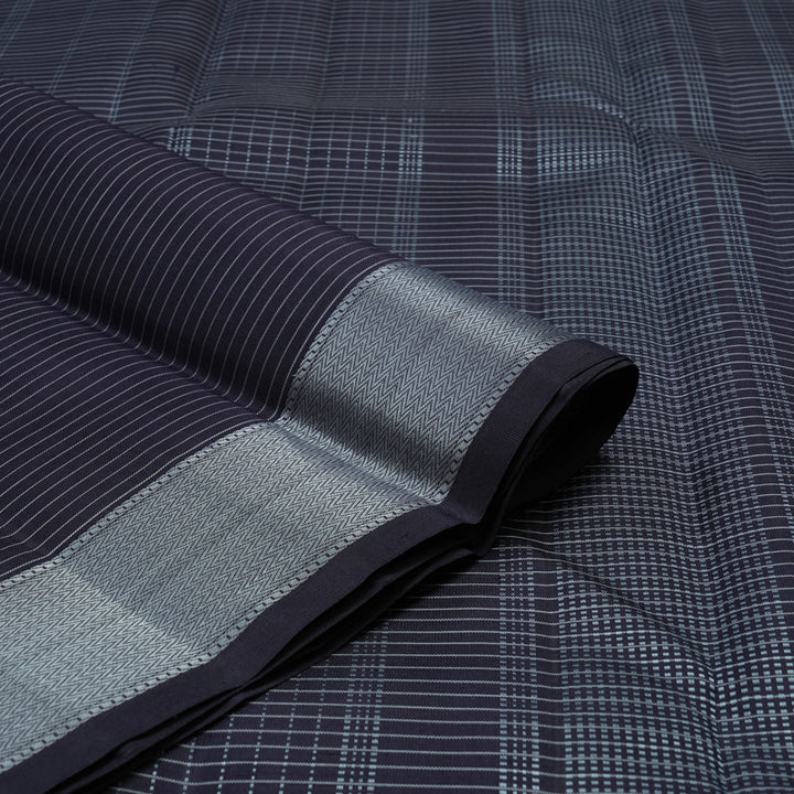 Hayagrivas Handloom Karum Neelam Kanjivaram Silk Saree with Karum Neelam Border KBE1484J6-1