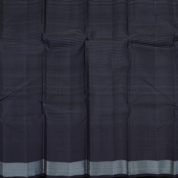 Hayagrivas Handloom Karum Neelam Kanjivaram Silk Saree with Karum Neelam Border KBE1484J6-1