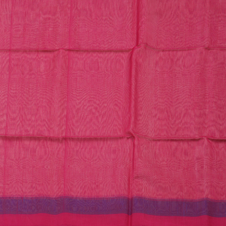 Hayagrivas Half Dutch White Pure Kora Silk Cotton Saree with Light Pink Border KBE1485J1-1