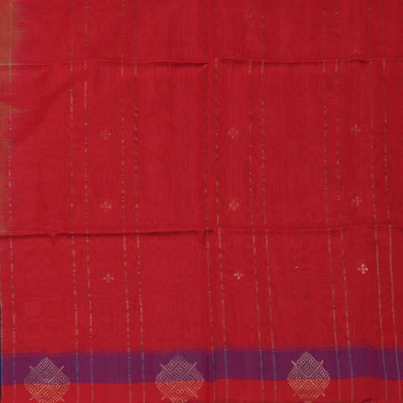Hayagrivas Handloom Royal Grey Pure Kora Silk Cotton Saree with Maroon & Royal Blue Border KBE1485J1-3