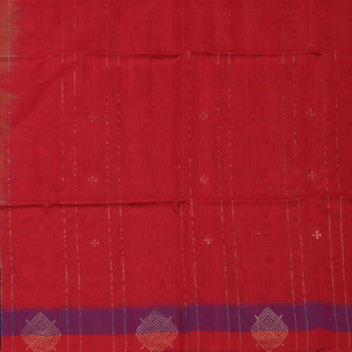 Hayagrivas Handloom Royal Grey Pure Kora Silk Cotton Saree with Maroon & Royal Blue Border KBE1485J1-3
