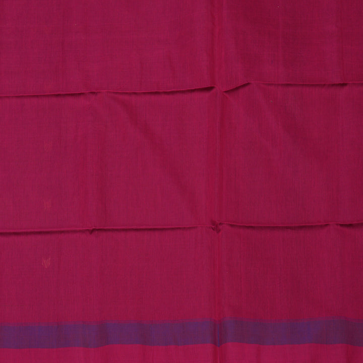 Hayagrivas Deep Brown Pure Kora Silk Cotton Saree with Wine Purple Border KBE1485J1-8