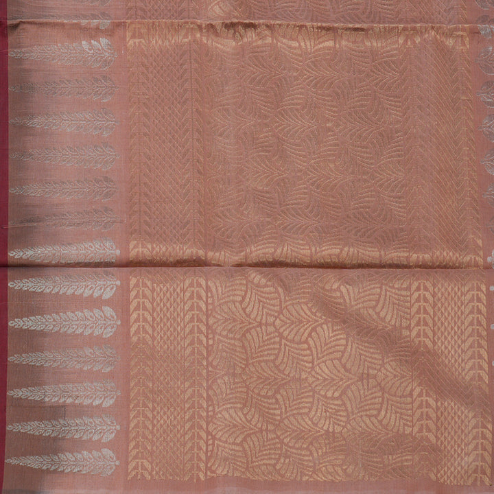 Hayagrivas Handloom Wine Maroon Pure Kora Silk Cotton Saree KBE1485J3-11