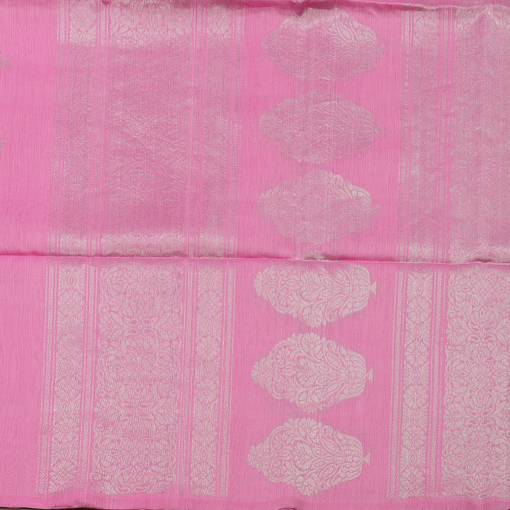 Hayagrivas Handloom Rose Pink Kora Silk Cotton Saree KBE1485J3-14