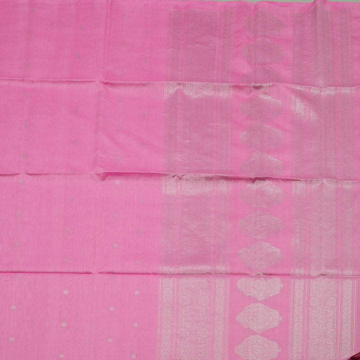 Hayagrivas Handloom Rose Pink Kora Silk Cotton Saree KBE1485J3-14