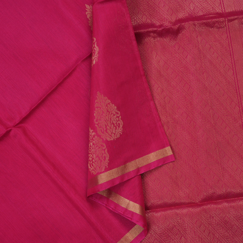 Hayagrivas Rani Pink Pure Kora Silk Cotton Saree KBE1485J3-19