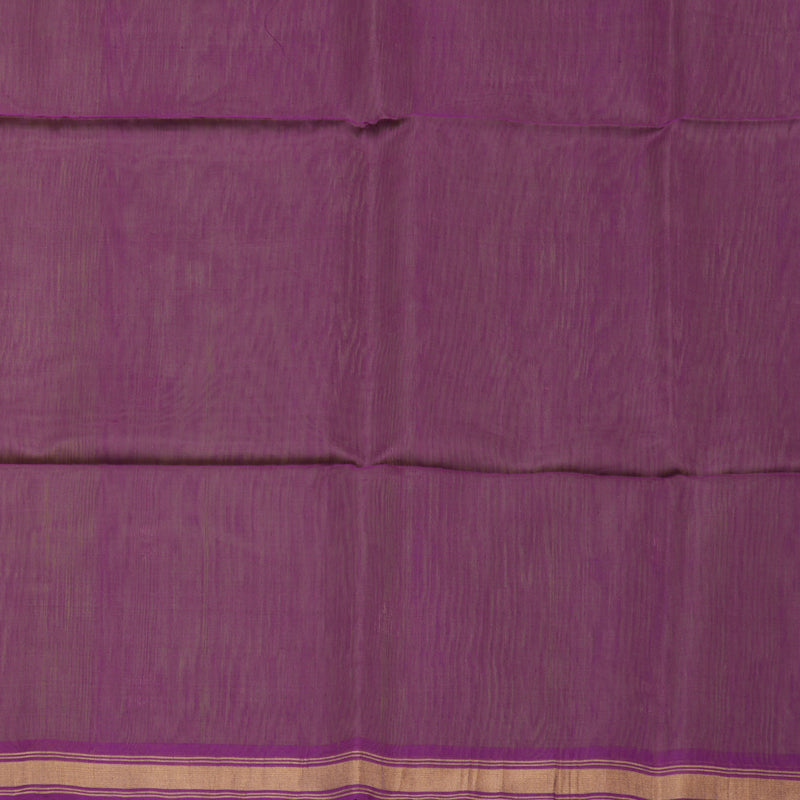 Hayagrivas Fluorescent Green Pure Kora Silk Cotton Saree with Purple Border KBE1485J3-22