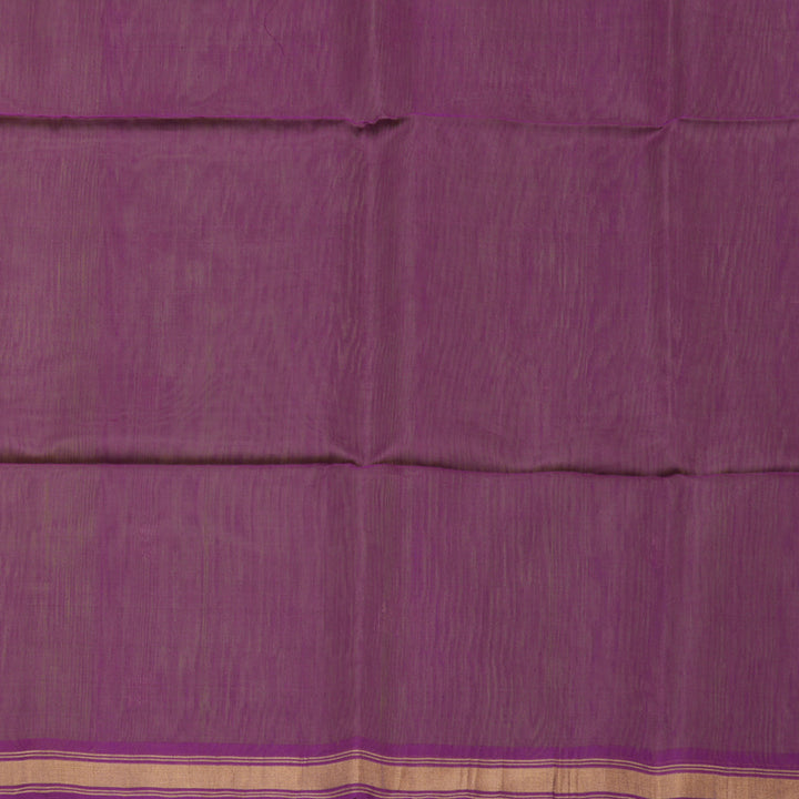 Hayagrivas Fluorescent Green Pure Kora Silk Cotton Saree with Purple Border KBE1485J3-22