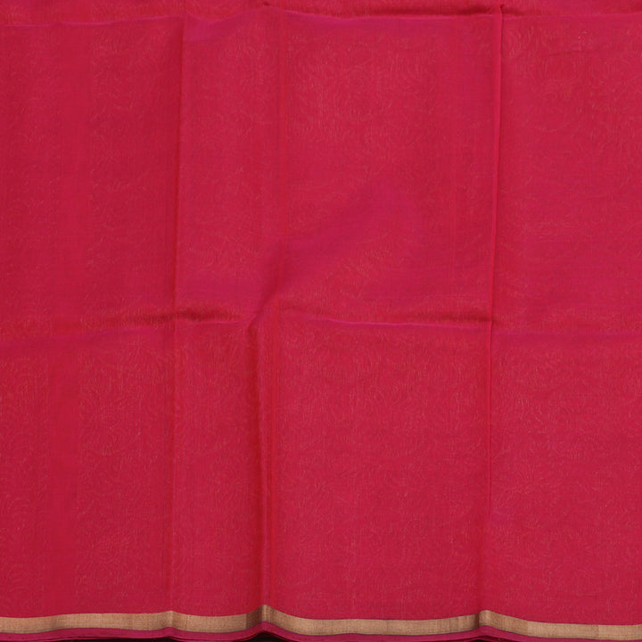 Hayagrivas Tumeric Yellow Pure Kora Silk Cotton Saree with Orangish Pink Edging Border KBE1485J3-32