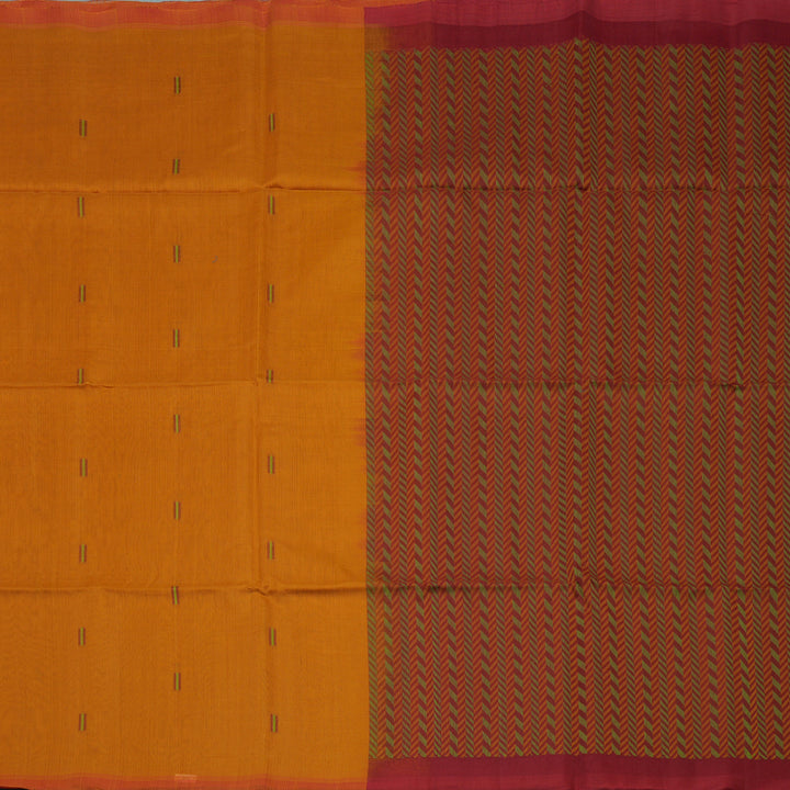 Hayagrivas Handloom Turmeric Yellow Pure Kora Silk Cotton Saree KBE1485J3-39