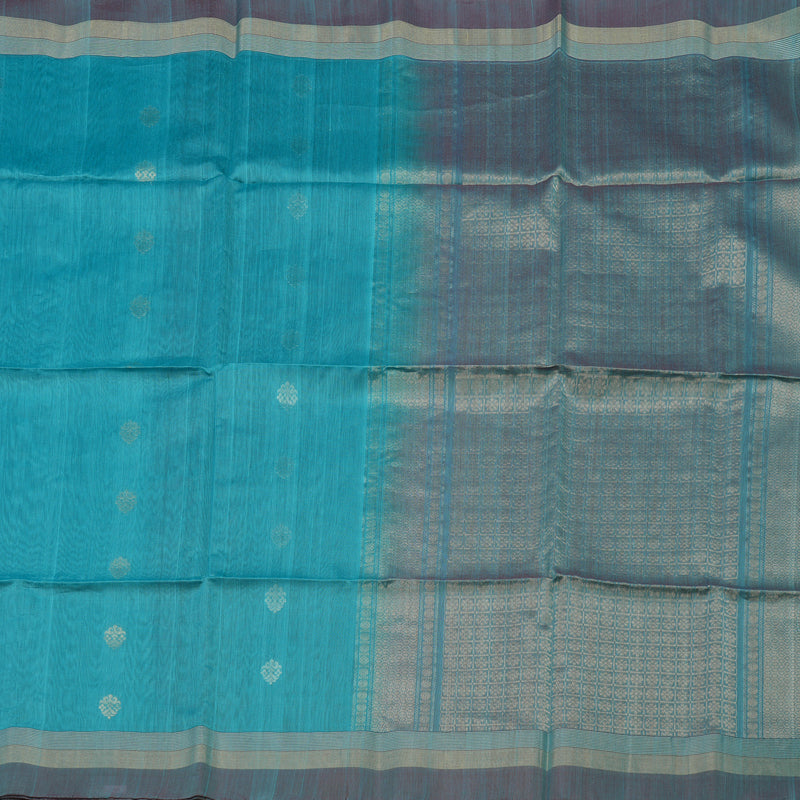 Hayagrivas Sky Blue Kora Silk Cotton Saree KBE1485J3-45