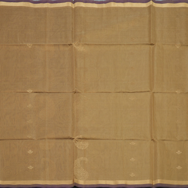 Hayagrivas Sandal Beige Pure Kora Silk Cotton Saree with Small Border KBE1485J3-58