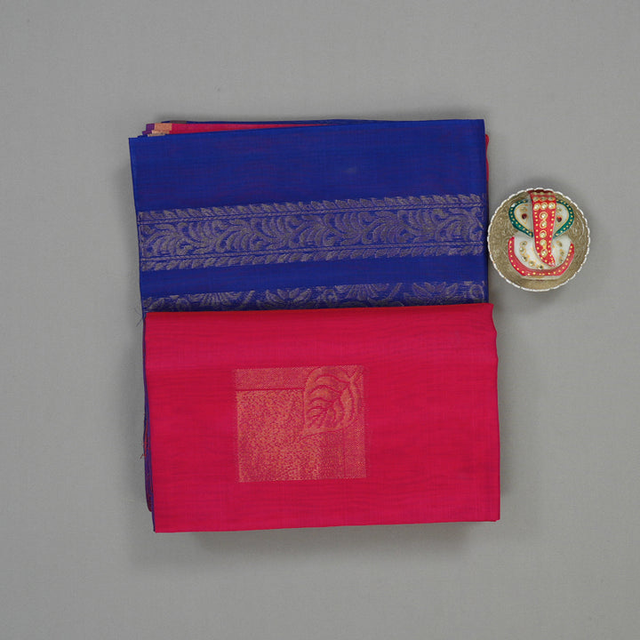 Hayagrivas Pink Kora Silk Cotton Saree KBE1485J3-59