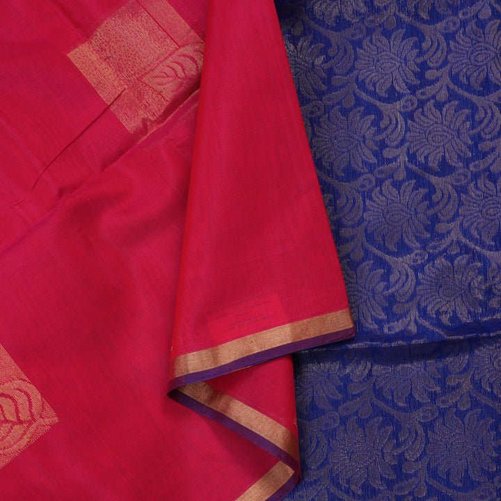 Hayagrivas Pink Kora Silk Cotton Saree KBE1485J3-59