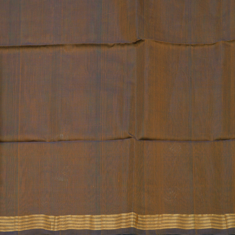 Hayagrivas Sampanga Green Pure Kora Silk Cotton Saree with Mild Purple Border KBE1485J4-1