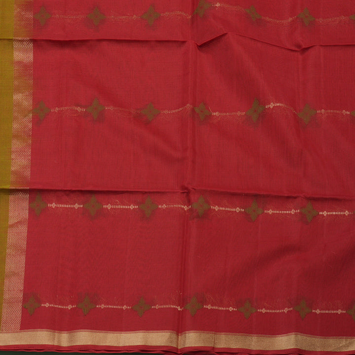 Hayagrivas Sampanga Green Kora Silk Cotton Saree KBE1485J4-12
