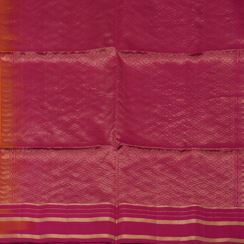 Hayagrivas Tumeric Yellow Pure Kora Silk Cotton Saree KBE1485J4-14