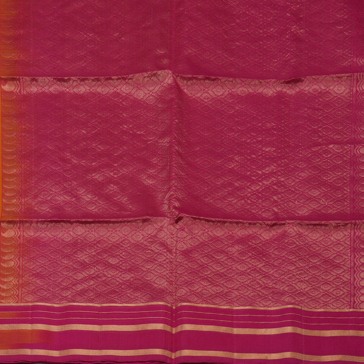 Hayagrivas Tumeric Yellow Pure Kora Silk Cotton Saree KBE1485J4-14