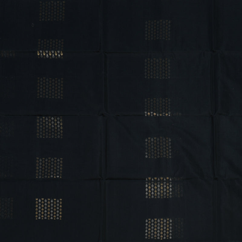 Hayagrivas Black Pure Kora Silk Cotton Saree KBE1485J4-3