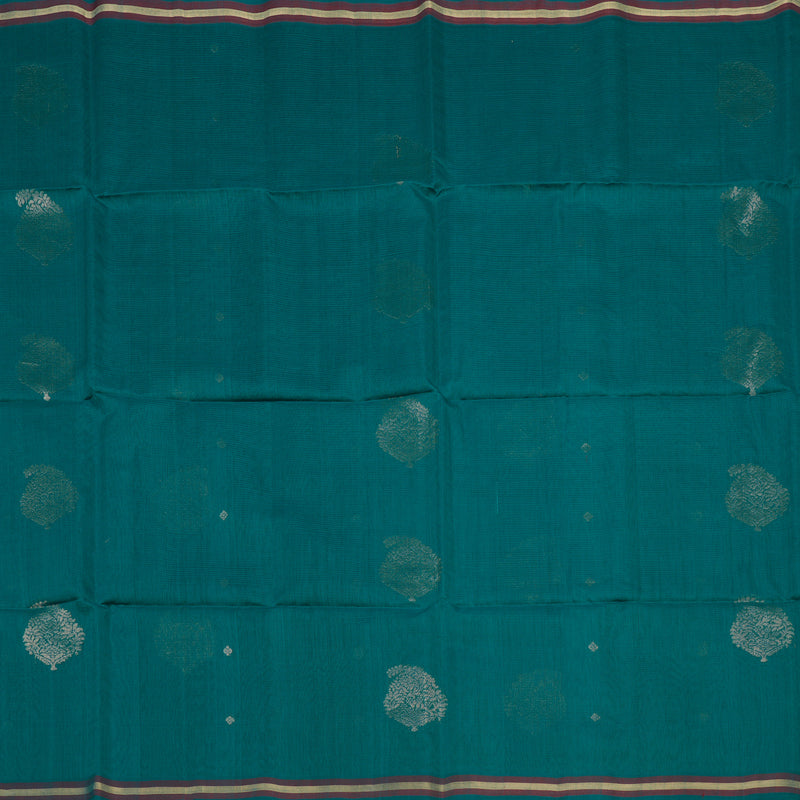 Hayagrivas Handloom Emrald Green Pure Kora Silk Cotton Saree KBE1485J4-5