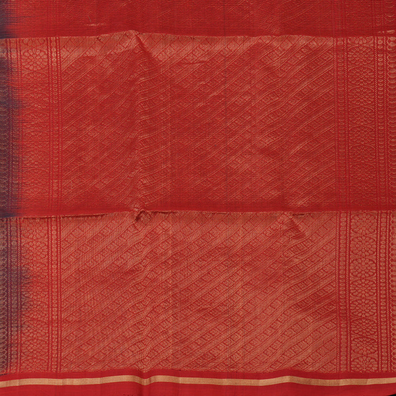 Hayagrivas Handloom Emrald Green Pure Kora Silk Cotton Saree KBE1485J4-5