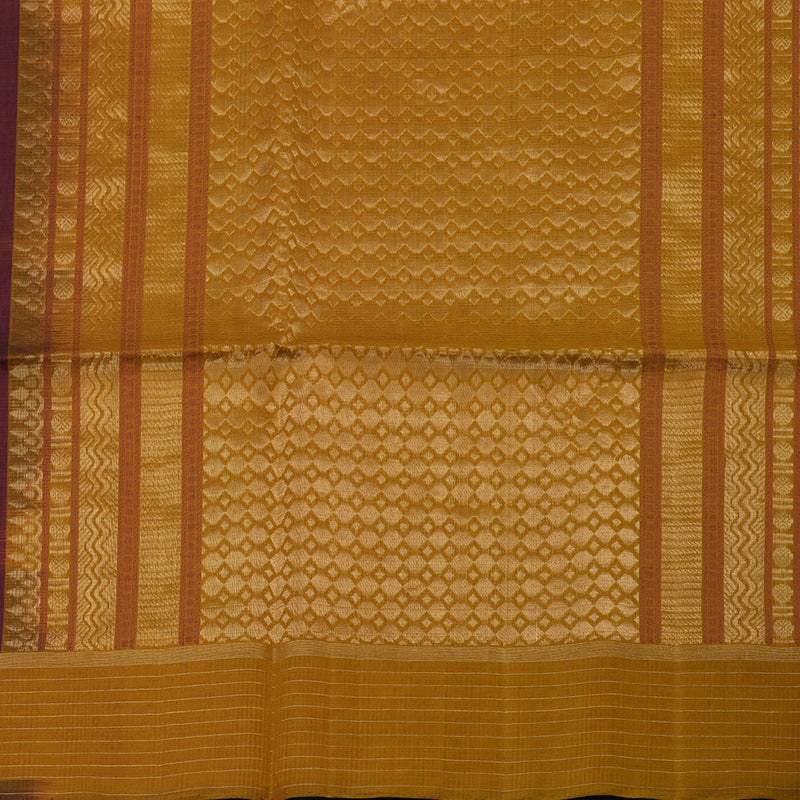 Hayagrivas Wine Maroon Kora Silk Cotton Saree KBE1485J4-9