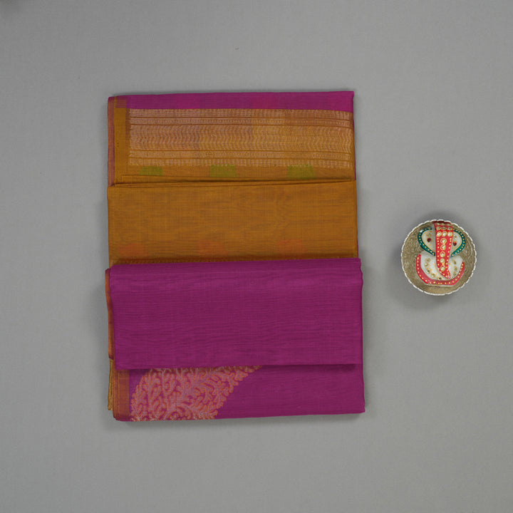 Hayagrivas Purple Kora Silk Cotton Saree KBE1485J5-12