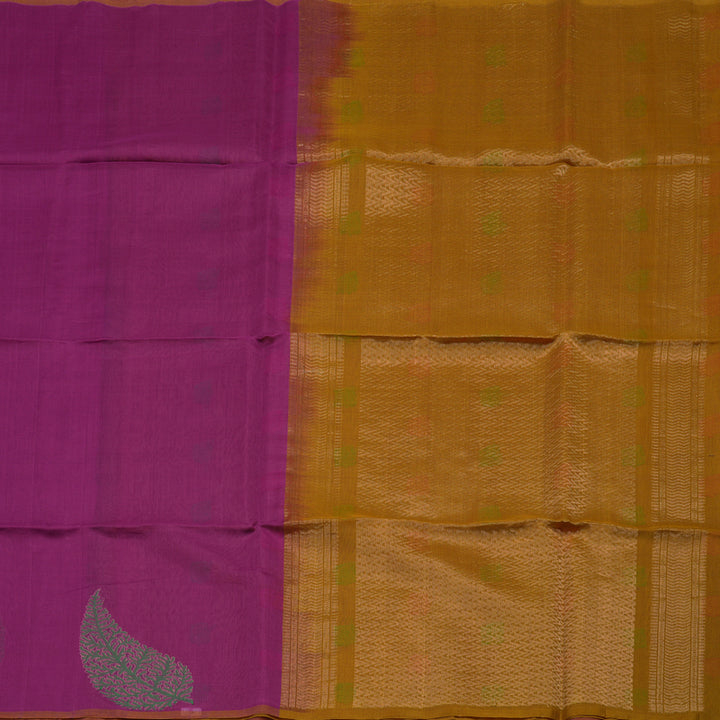 Hayagrivas Purple Kora Silk Cotton Saree KBE1485J5-12