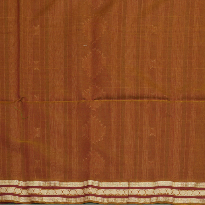 Hayagrivas Handloom Dual Tone Musard & Maroon Kora Silk Cotton Saree with Border KBE1485J5-8