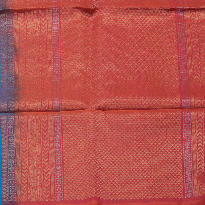 Hayagrivas Aqua Blue Pure Kora Silk Cotton Saree KBE1485J6-1