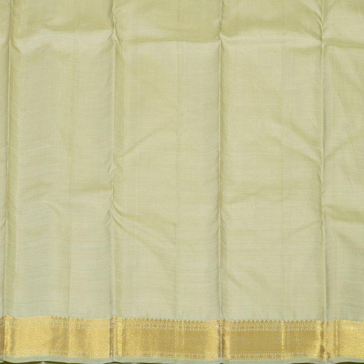Hayagrivas Handloom Light Elaichi Green Kanjivaram Silk Saree KBE1494J1-1