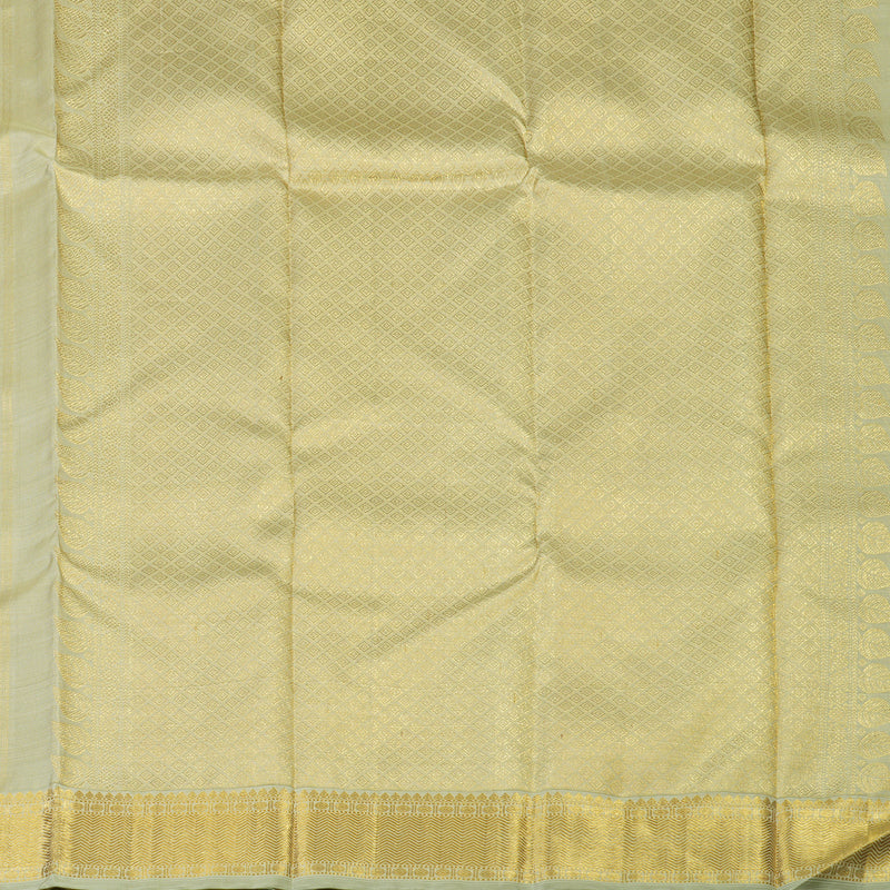 Hayagrivas Handloom Light Elaichi Green Kanjivaram Silk Saree KBE1494J1-1