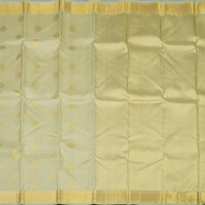 Hayagrivas Handloom Light Elaichi Green Kanjivaram Silk Saree KBE1494J1-1