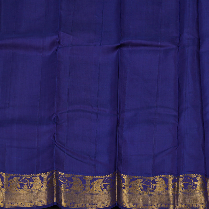 Hayagrivas Handloom Pink Kanjivaram Silk Saree with Navy Blue Border KBE1495J2-1
