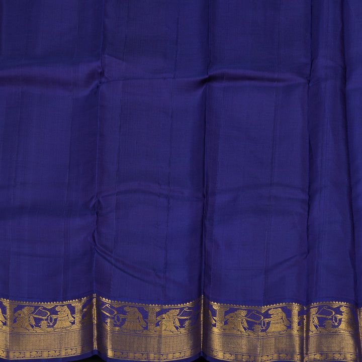 Hayagrivas Handloom Pink Kanjivaram Silk Saree with Navy Blue Border KBE1495J2-1