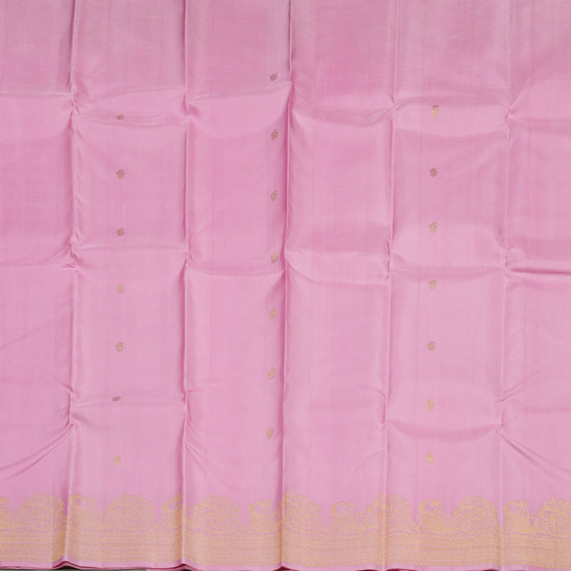 Hayagrivas Handloom Rose Pink Kanjivaram Silk Saree KBE149D1-1